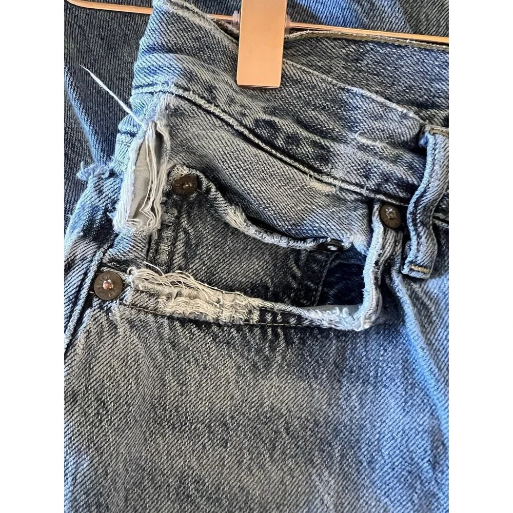 AGOLDE Riley High Rise Straight Crop Jean Frequency Cotton Classic 26 Button Fly